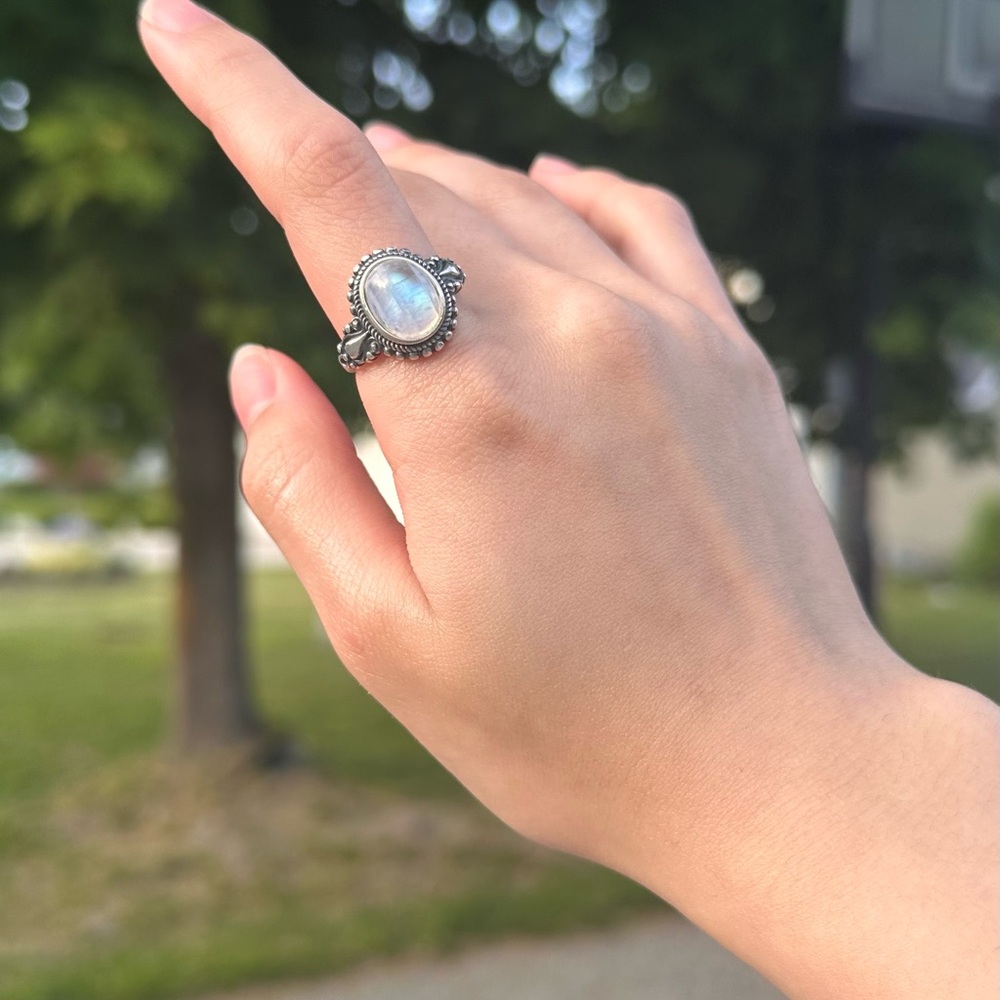 NEW Moonstone Vintage Silver S925 Ring
